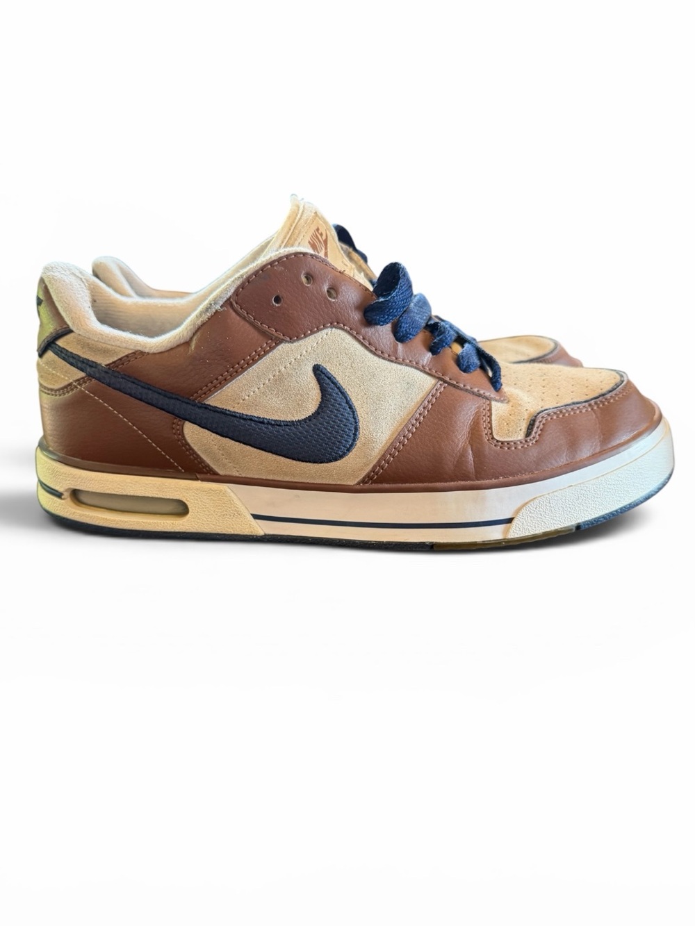 Nike Air Brown and Cream Low-Top Sneaker mens size 9